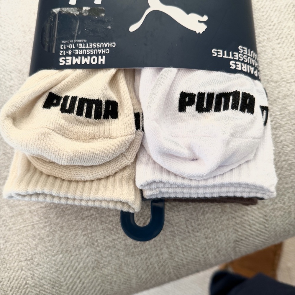 PUMA 6 Pack 6 colors Crew Socks Shoe Size 8-12 NWT - Picture 12 of 12